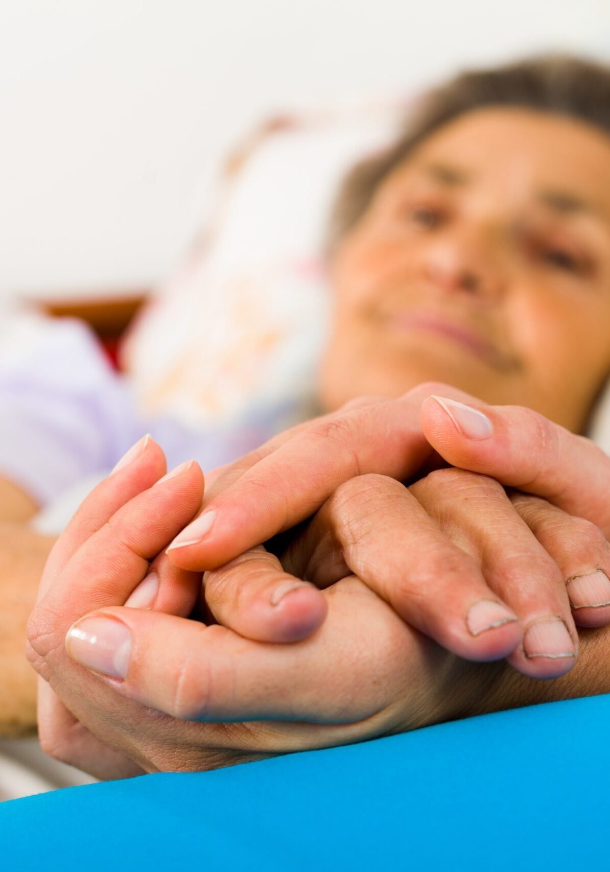 Caring Nurse Holding Hands Caring Nurse Holding Hands